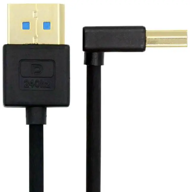Alt view image 3 of 7 - Ultrafine Up Angled DisplayPort 1.4 DP to DP Cable 8K 60hz Cable Ultra-HD UHD 4K 144hz 90 Degree for Desktop Laptop Monitor 100cm
