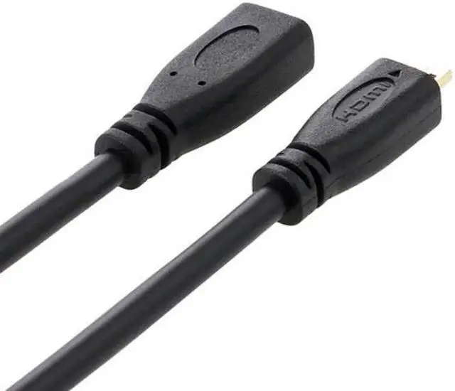 Alt view image 4 of 7 - CY HD-089 HDMI 1.4 D Type Micro HDMI Male to Micro HDMI Female M/F Extension Cable 30cm