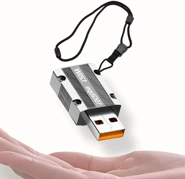 Alt view image 5 of 6 - USB-C USB 3.1 Type C Female to USB 3.0 A Male 10Gbps Data 120W Power Adapter Alloy Shell for Laptop Tablet Mobile Phone