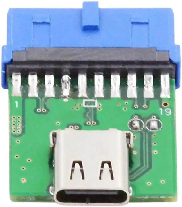 Alt view image 7 of 7 - Single Port USB 3.1 Type C USB-C Female to USB 3.0 Motherboard 19pin 20pin Header Adapter PCBA 5Gbps