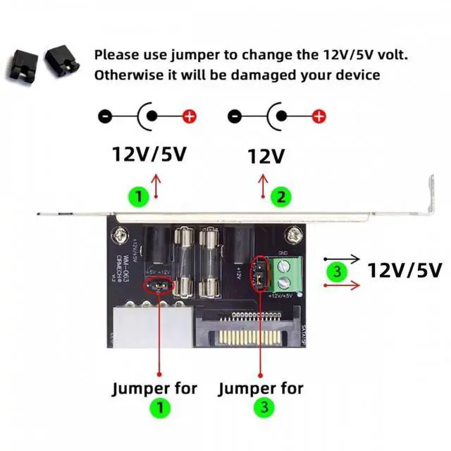 Alt view image 4 of 7 - DC 12V 5V Output Power System Intelligent Control Management System Power Card with PCI-E Bracket for Monitor Router