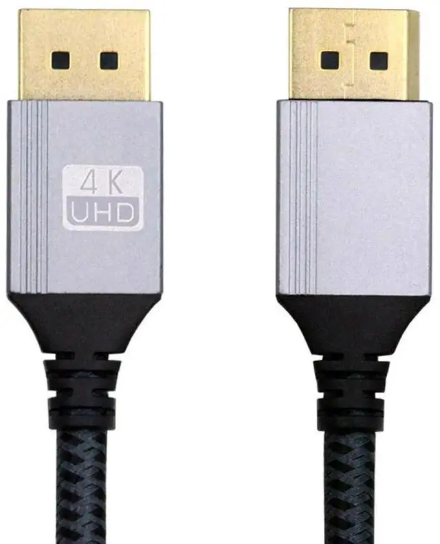 Main image of 100cm DisplayPort DP to DP Cable 4K 60hz Cable Silver Sleeve Ultra-HD UHD for Desktop Laptop Monitor Graphics Card