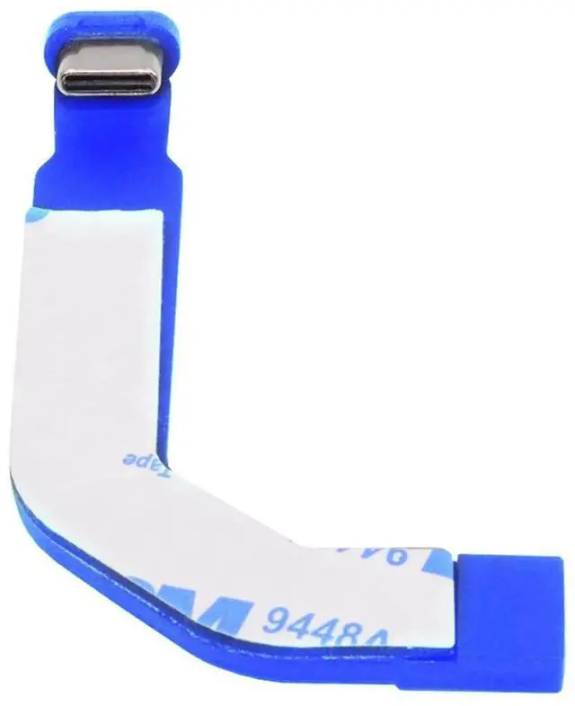 Main image of 360 Degree Angled Type-C Male to USB-C Female Extension Ultra Slim Data Cable Connector Protector 65W Fast Charge for Tablet Phone