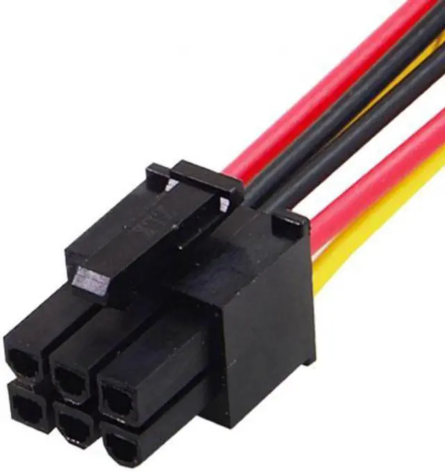 Alt view image 3 of 7 - Cable Dual 4Pin to 6 Pin EPS 12V Graphics Card Power Supply Adapter Converter Cable