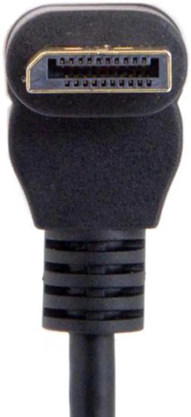 Alt view image 6 of 6 - Up Angled DP DisplayPort 90 Degree to Mini DP DisplayPort Female Cable for Displays Monitors