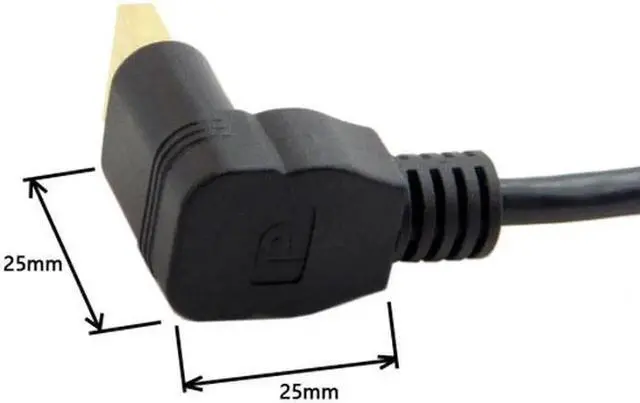 Alt view image 4 of 6 - Up Angled DP DisplayPort 90 Degree to Mini DP DisplayPort Female Cable for Displays Monitors