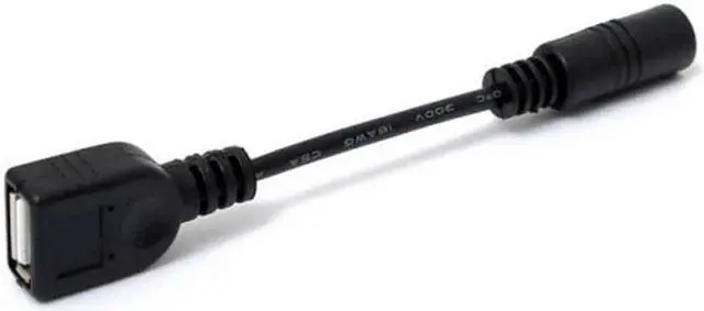 Alt view image 3 of 7 - Cable 5V USB Female to DC Power Jack 5.5 2.1mm Charge Adpter Cable for Cell Phone & Tablet