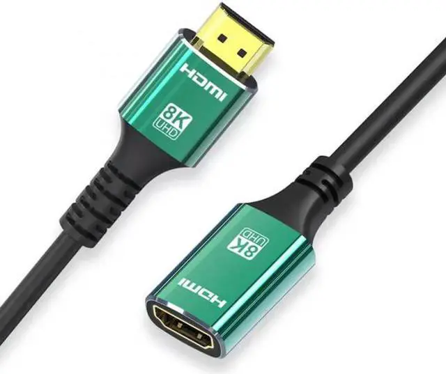 Alt view image 4 of 7 - Cable HDMI 2.1 Extension Cable Male to Female Ultra-HD UHD 8K 60hz 4K 120hz Cable 48Gbs with Audio & Ethernet HDMI Cord