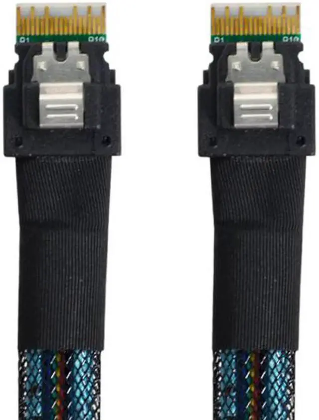 Alt view image 6 of 7 - PCI-E Slimline SAS 4.0 SFF-8654 4i 38pin Host to SFF-8654 Slim SAS Target Cable 50cm