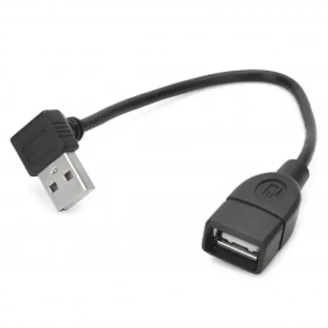 Main image of USB 2.0 Type-A Male to USB Female M-F Extension Cable 20cm 90 Degree Down Angled Type