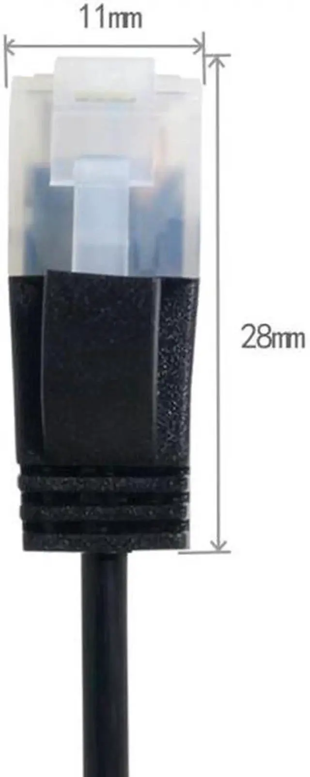 Alt view image 3 of 7 - Ultra Slim Cat6 Ethernet Cable RJ45 Straight Direction TP Network Cable Patch Cord 90 Degree Cat6a Lan for Laptop Router TV BOX