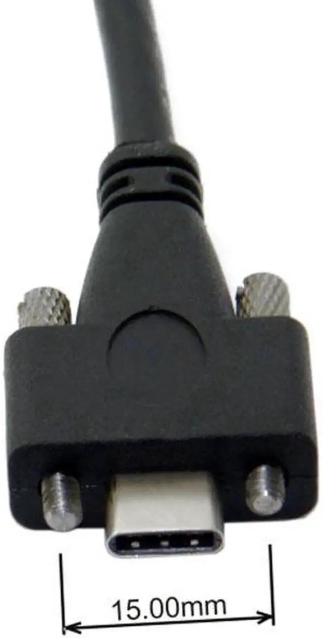 Main image of USB 3.1 Type-C Dual M2 Screws Locking to Locking USB-C 10Gbps Data Cable Panel Mount Type