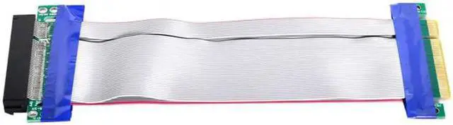 Alt view image 6 of 7 - Cable PCI-E Express 8X to 8x Male to Female Slot Riser Extender Card Ribbon Flexible Cable 20cm