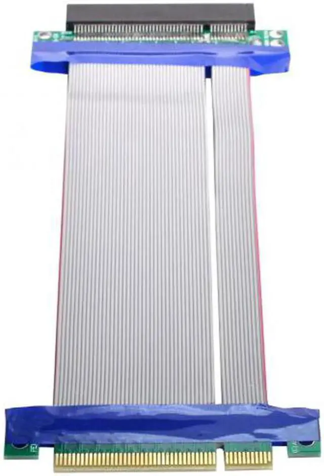 Alt view image 3 of 7 - Cable PCI-E Express 8X to 8x Male to Female Slot Riser Extender Card Ribbon Flexible Cable 20cm
