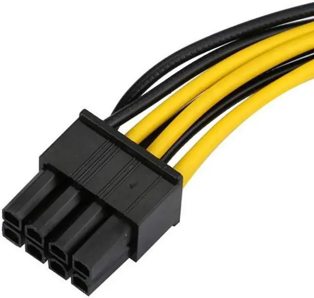 Alt view image 6 of 7 - Cable PCI-E PCI Express 6 Pin Male to 8 Pin Female Video Card Extension Power Cable