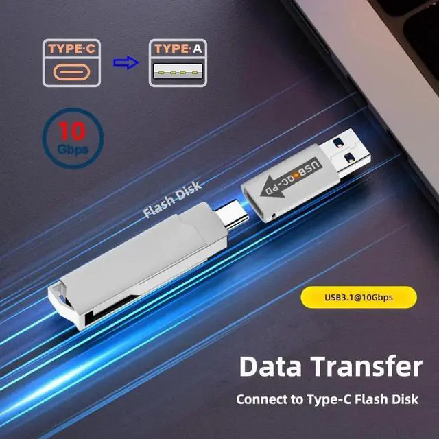 Alt view image 3 of 7 - 2pcs/lot USB 2.0 A Male QC to PD USB-C Type C Female 5Gbps Data Power Adapter for Laptop Tablet Phone