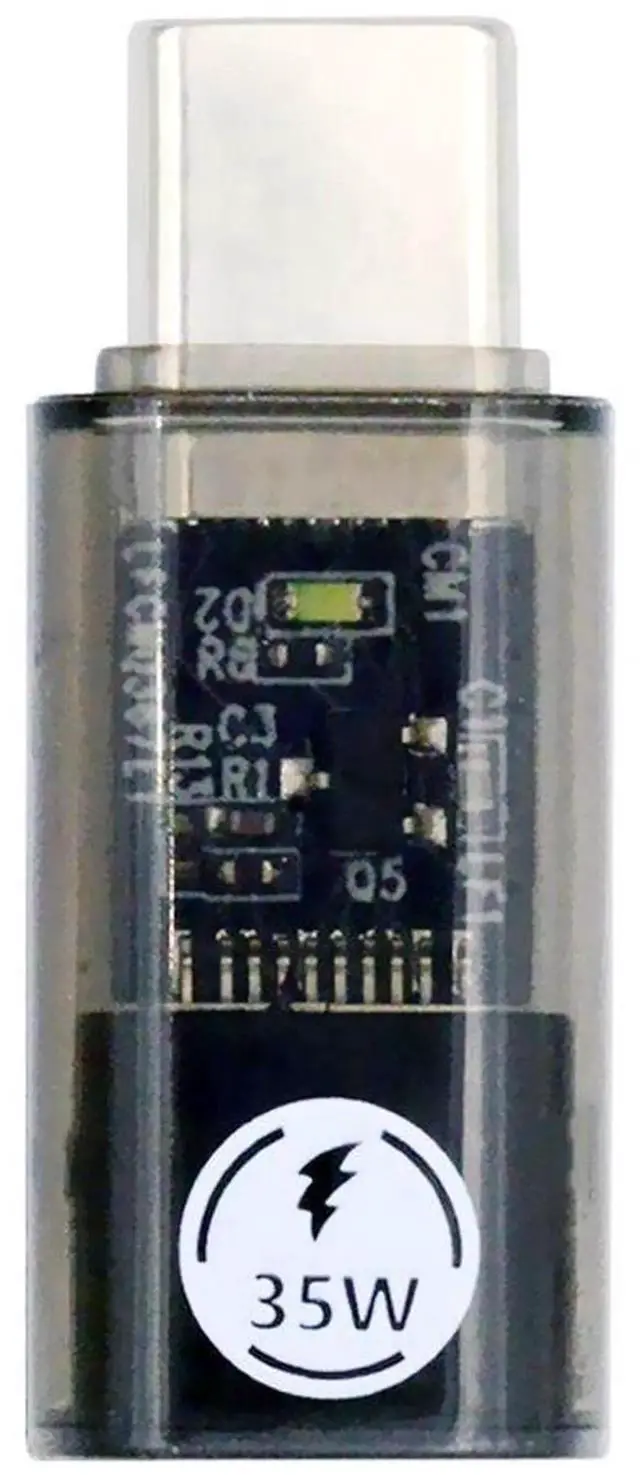 Main image of Transparent LED USB-C Type C Male to 8P Female 35W Power 480Mbps Data Adapter Compatible with iPhone15 & Android & Tablet