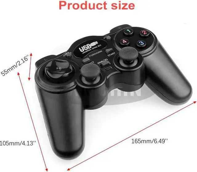 Alt view image 5 of 5 - Dual Shock Joypad Joystick Game Controller USB 2.0 Gamepad Joystick For PC Laptop Computer Win7/8/10/XP/Vista