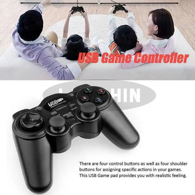 Alt view image 4 of 5 - Dual Shock Joypad Joystick Game Controller USB 2.0 Gamepad Joystick For PC Laptop Computer Win7/8/10/XP/Vista