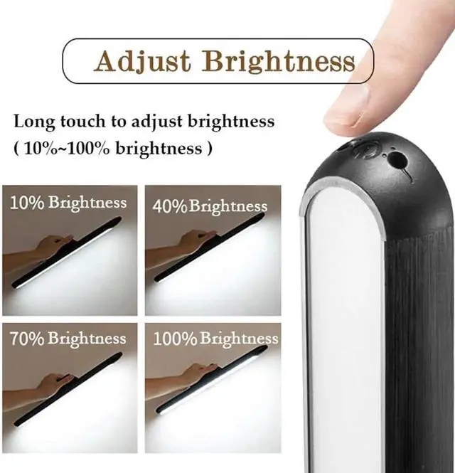 Alt view image 4 of 5 - Table Lamp Hanging Wireless Touch LED Desk Lamp Home Cabinet Study Reading Lamp Dimming USB Night Light Closet Wardrobe