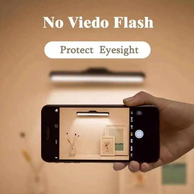 Alt view image 3 of 5 - Table Lamp Hanging Wireless Touch LED Desk Lamp Home Cabinet Study Reading Lamp Dimming USB Night Light Closet Wardrobe