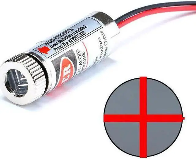 Main image of 650nm 5mW Red Point / Line / Cross Laser Diode Module Head Glass Lens Industrial Grade Focusable Laser