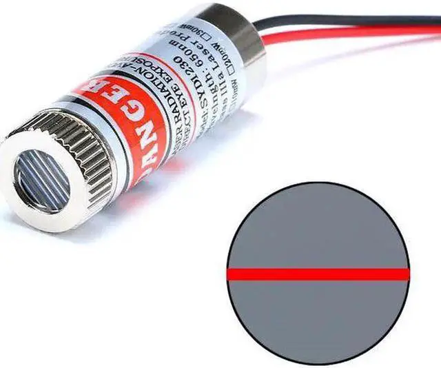 Alt view image 2 of 5 - 650nm 5mW Red Point / Line / Cross Laser Diode Module Head Glass Lens Industrial Grade Focusable Laser