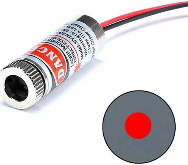 Alt view image 5 of 5 - 650nm 5mW Red Point / Line / Cross Laser Diode Module Head Glass Lens Industrial Grade Focusable Laser