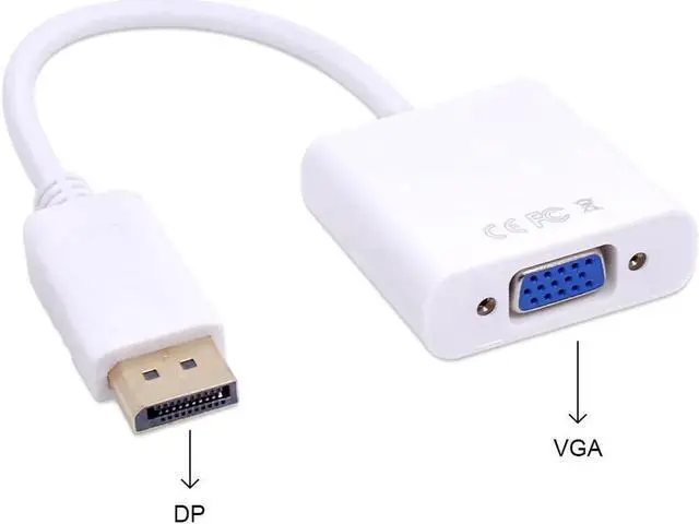 Alt view image 2 of 5 - Display Port DP to VGA Adapter Cable Male to Female Converter for PC Computer Laptop HDTV Monitor Projector