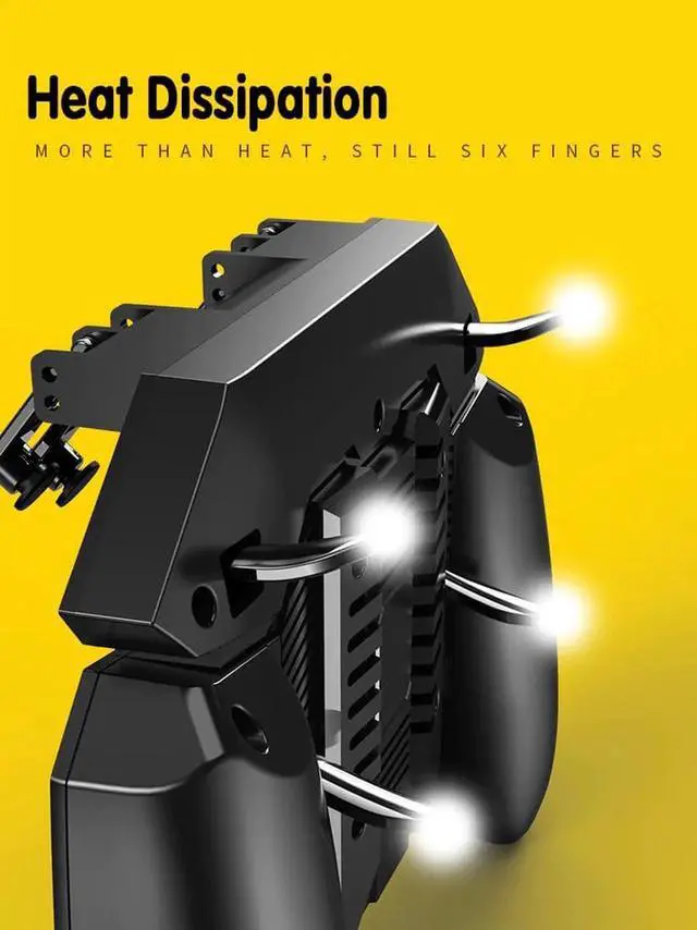 Alt view image 2 of 5 - Game Trigger Phone Cooler Fan Game Controller Pubg Controller With Fan Gamepad Pubg Mobile Trigger L2R2 Shooter Joystick