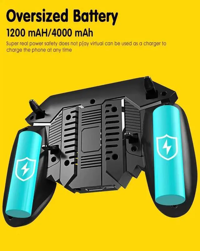 Alt view image 5 of 5 - Game Trigger Phone Cooler Fan Game Controller Pubg Controller With Fan Gamepad Pubg Mobile Trigger L2R2 Shooter Joystick