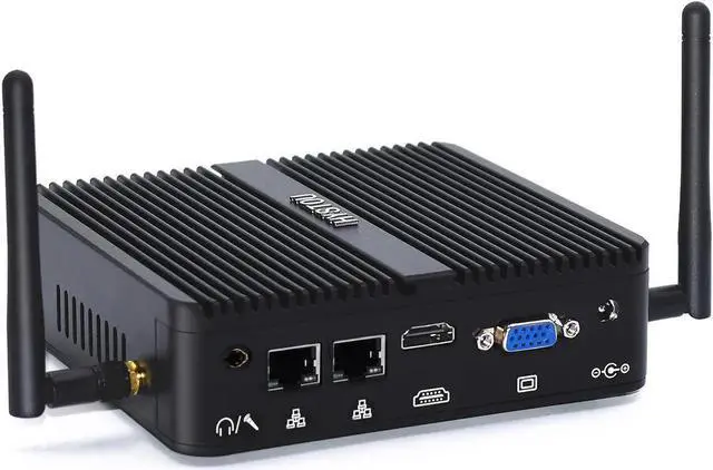 Main image of Fanless Mini PC Celeron J4105 DDR4 Windows Linux dual LAN HD VGA 2*rs232 Mini server pc WIFI