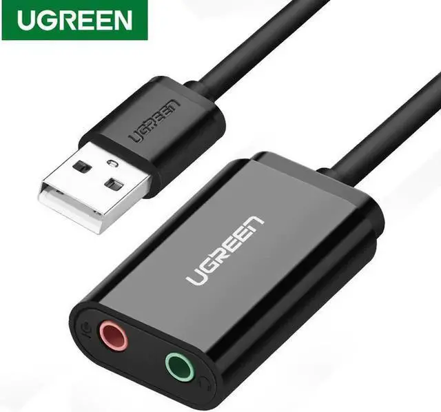 Alt view image 2 of 5 - Sound Card External 3.5mm USB Adapter USB to Microphone Speaker Audio Interface for PS4 Pro Computer USB Sound Card