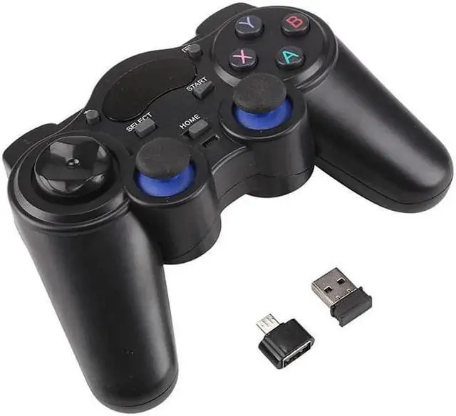Alt view image 4 of 5 - 2.4G Wireless Game Controller Joystick Gamepad With Micro USB OTG Converter Adapter For Android TV Box For PC PS3 r57
