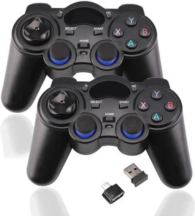 Main image of 2.4G Wireless Game Controller Joystick Gamepad With Micro USB OTG Converter Adapter For Android TV Box For PC PS3 r57