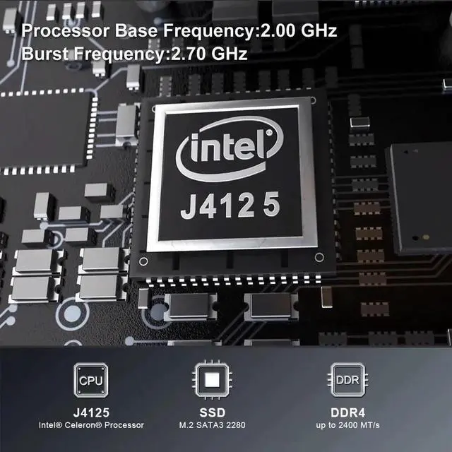 Alt view image 5 of 5 - Beelink GK Mini Windows 10 MINI PC Gemini J4125 DDR4 8GB 256GB SSD 2.4G 5.8G WiFi 1000M LAN Bluetooth 4K Computer VS GK55