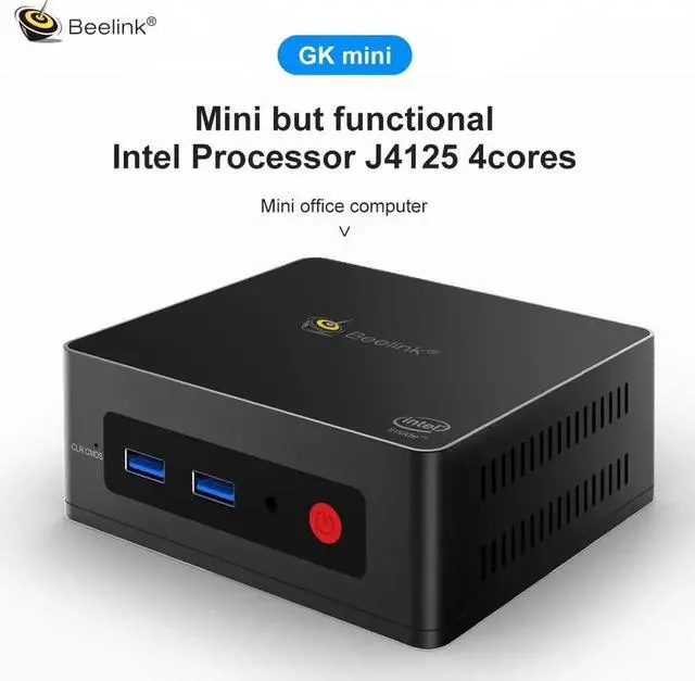 Alt view image 3 of 5 - Beelink GK Mini Windows 10 MINI PC Gemini J4125 DDR4 8GB 256GB SSD 2.4G 5.8G WiFi 1000M LAN Bluetooth 4K Computer VS GK55