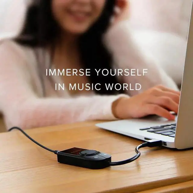 Alt view image 4 of 5 - USB Sound Card External Audio Interface 3.5mm Microphone Jack Adapter For Laptop Windows Mac PS4 Linux Headset Sound Card