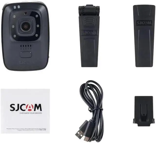 Alt view image 3 of 5 - A10 Portable Body Cam Wearable Infrared Security Camera IR-Cut Night Vision Laser Positioning Action Camera