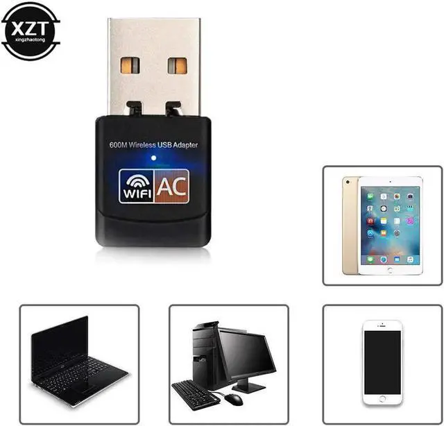 Alt view image 3 of 5 - 5Ghz WiFi Adapter Wifi USB Ethernet Dongle 5G 2.4G Receiver 600Mbps Wireless Network Card Mini Wifi Adapter for PC