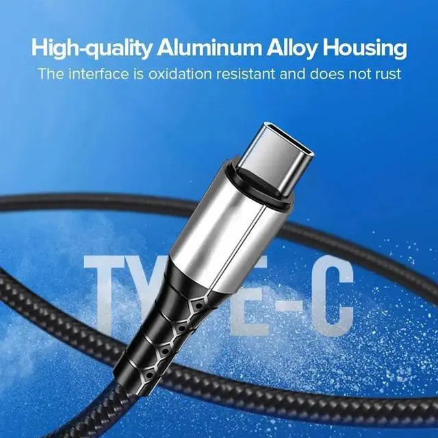 Alt view image 4 of 5 - USB Type C Charger Cable for Redmi note 8 Quick Charge 3.0 USB C Fast Charging Cable USB Type-C Wire For