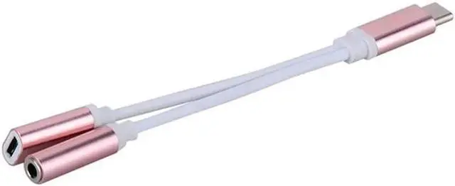 Alt view image 5 of 5 - 2 In 1 Type C To 3.5mm Cable USB Type C To 3.5mm Jack Audio Splitter USB C Earphone Cable Charging Adapter For Mole Phone