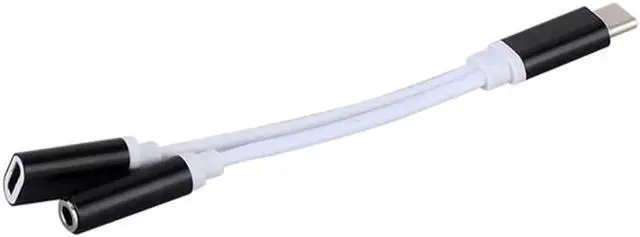 Alt view image 4 of 5 - 2 In 1 Type C To 3.5mm Cable USB Type C To 3.5mm Jack Audio Splitter USB C Earphone Cable Charging Adapter For Mole Phone