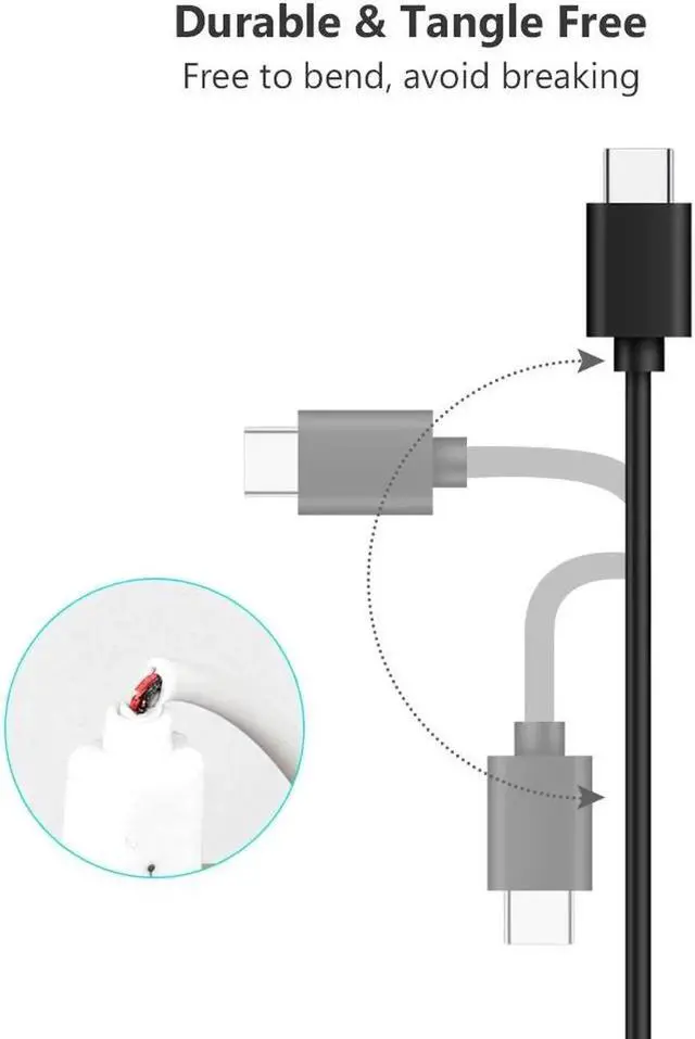 Alt view image 3 of 5 - 25/100/150/200/300cm USB C Type C Cable 3A Quick Charge Cable Cord For S9 S9+ S8 Plus Redmi Not 8 10