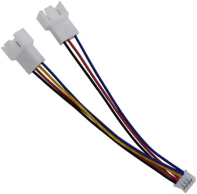 Main image of 1pc Graphics Card Fan Power Cable 12cm PH2.0 Small 4Pin to Double 3Pin/4Pin PVC Fan Cable Power Adapter Cable Lead Wire