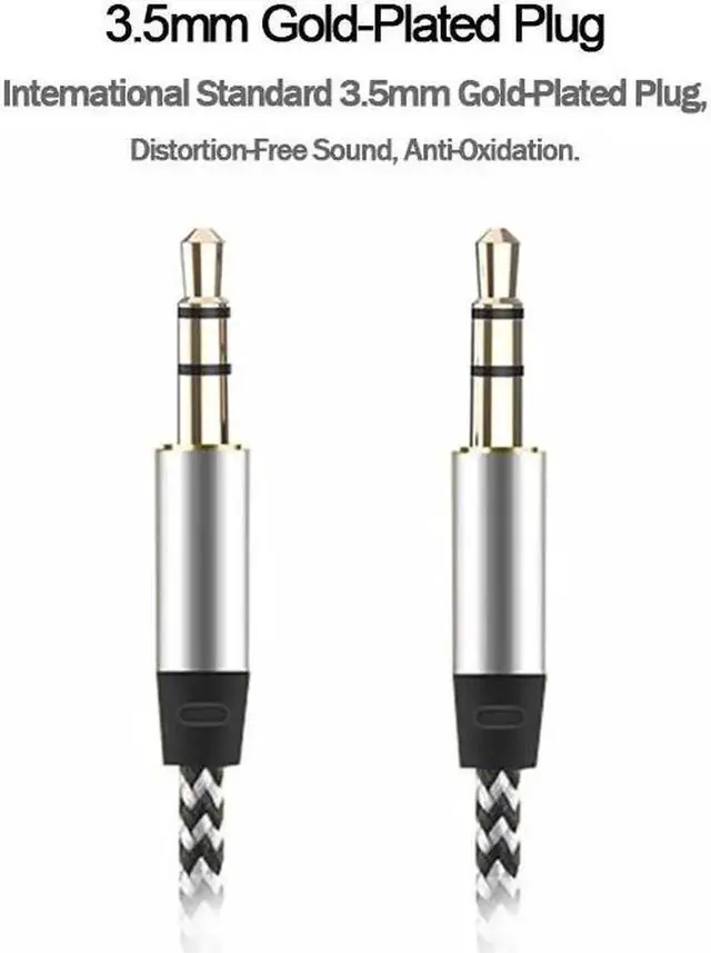 Alt view image 2 of 5 - 1m Nylon AUX Cable Jack 3.5mm Audio Cable 3.5 mm Jack Speaker Cable for iphone 6s Headphones Car redmi 5 plus AUX Cord