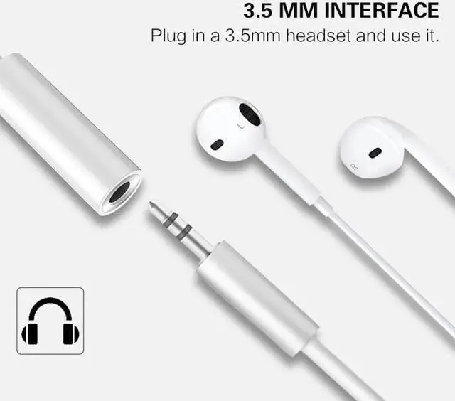 Alt view image 3 of 5 - USB C To 3.5mm Earphone Cable Adapter 3.5mm Headphones Jack Adapter Audio Cable For Mole Phone