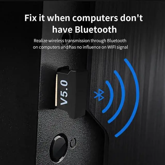 Alt view image 2 of 5 - Bluetooth 5.0 Adapter Transmitter Receiver Audio Bluetooth Dongle Wireless Adapter for Computer PC Laptop Mouse Newest
