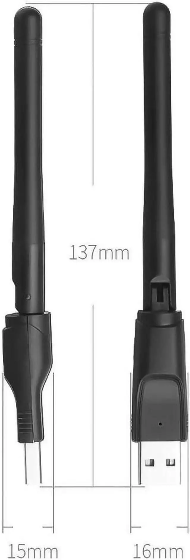 Alt view image 4 of 5 - Fast and smooth internet 150M USB 2.0 WiFi Wireless Network Card 802.11 b/g/n LAN Adapter with rotatable Antenna