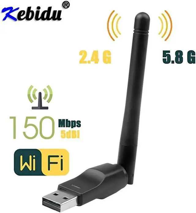 Main image of WiFi Wireless Network Card USB 2.0 150M 802.11 b/g/n LAN Adapter with rotatable Antenna for Laptop PC Mini Wi-fi Dongle